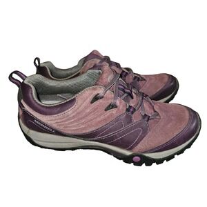 Merrell Womens Azura Plum Suede Leather Hiking Camping Trail US 8.5 EUR 39
